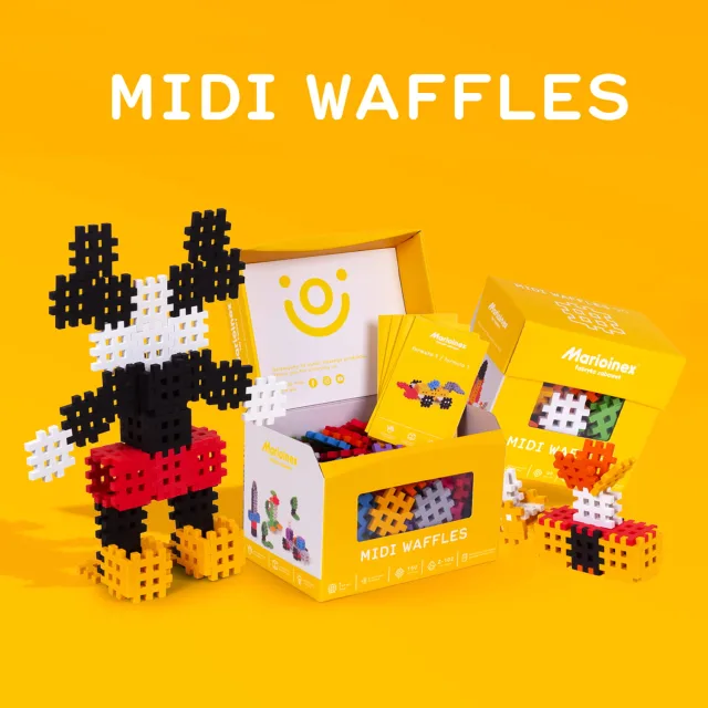 Marioinex Midi Waffle vahvelklotsid, 150 osa – pilt 5