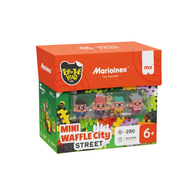 Marioinex Mini Waffle City „Tänav“ vahvelklotsid, 280 osa